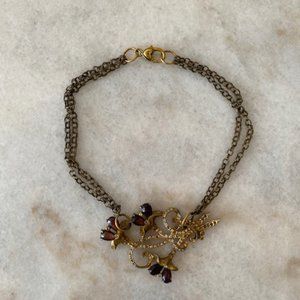 One of a Kind Vintage Necklace Upcycled Brooch